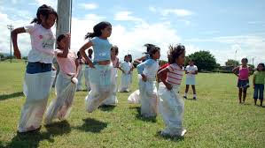 Potato Sack Jumping Race